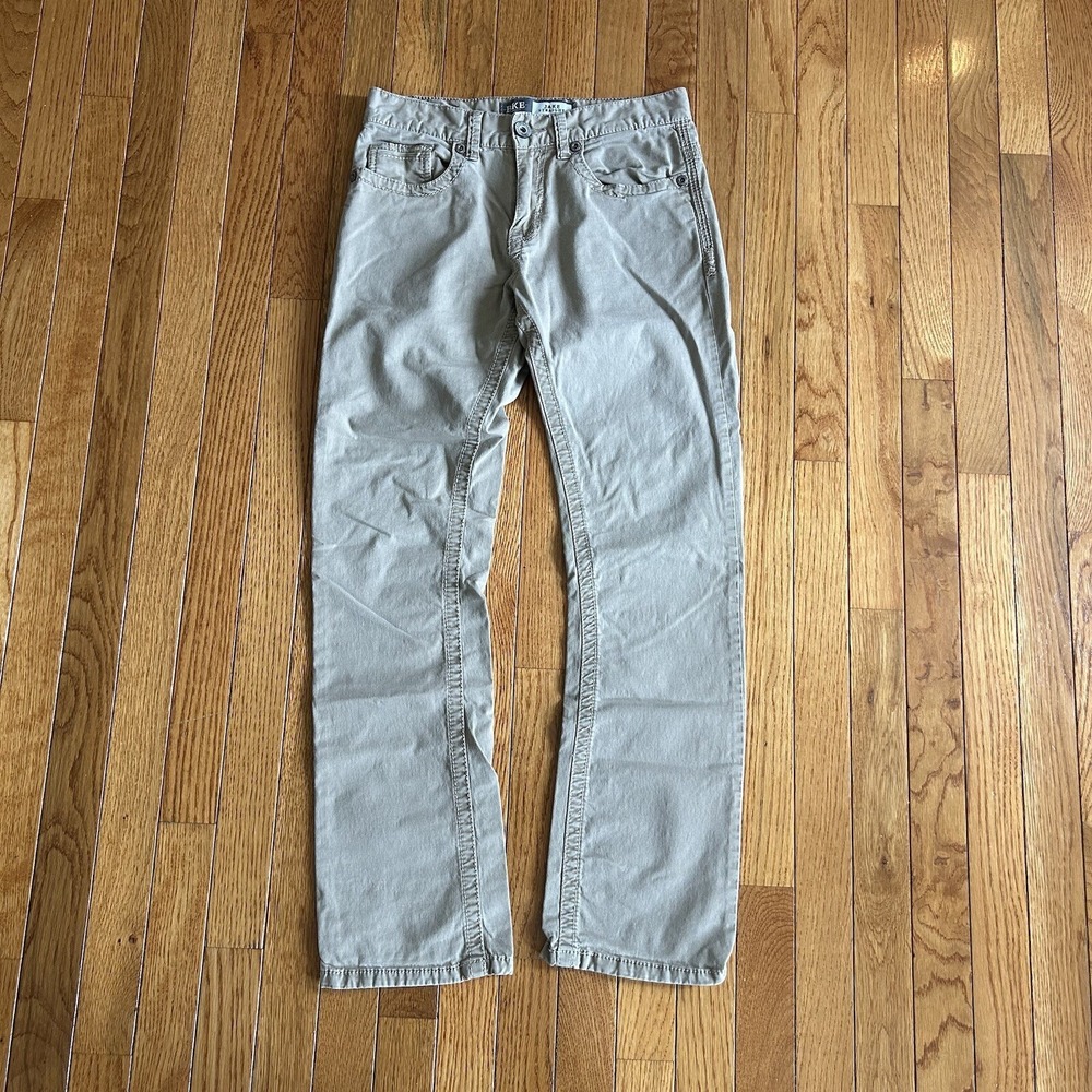 BKE Mens‎ 27s JAKE Straight Fit Tan Khaki Pants Preppy Casual